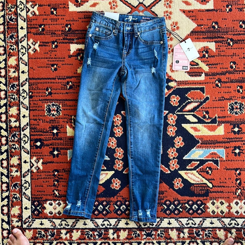 NWT - 7 for all mankind, girls size 8 denim jean